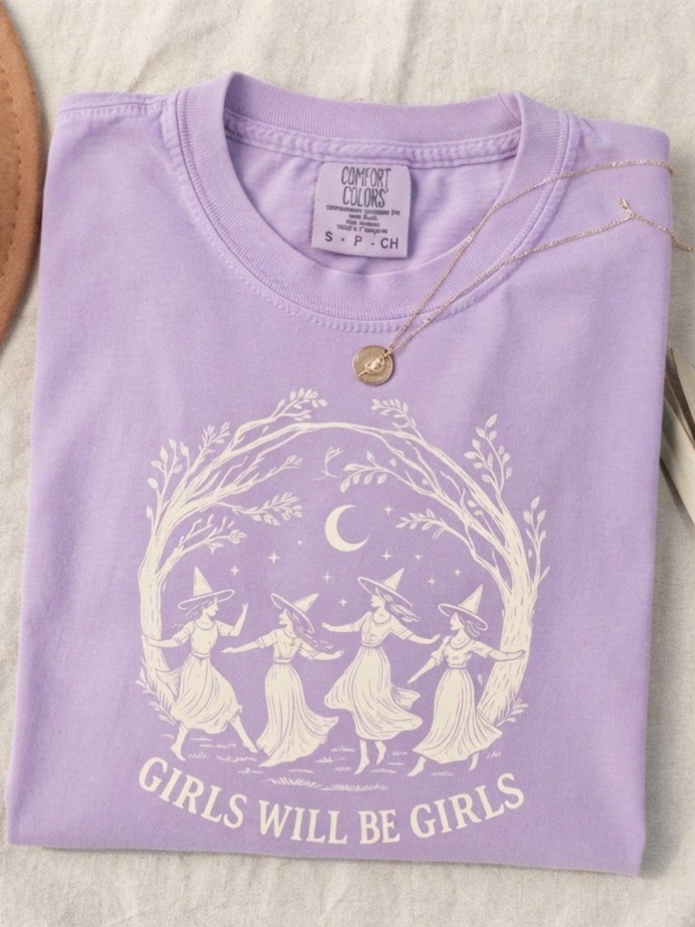 Girls Will Be Girls Witch Halloween Comfort Color T-Shirt